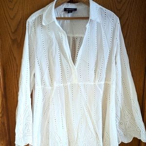 Romans Cutwork Peplum Tunic